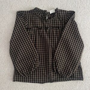 J Crew Girls Gingham Popover (M)